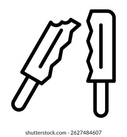 Ice cream icon in line style. Ice cream icon isolated on white background