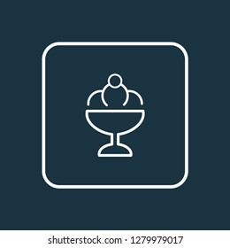Ice cream icon line symbol. Premium quality isolated sundae element in trendy style.