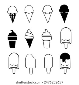 icono de helado con logotipo de helado