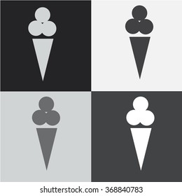 Ice cream icon. logo