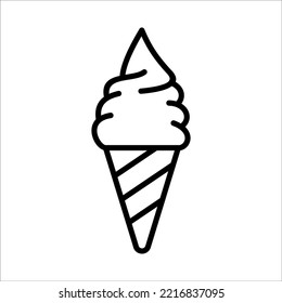 Ice Cream Icon Logo Design Vector Template Illustration Sign And Symbol