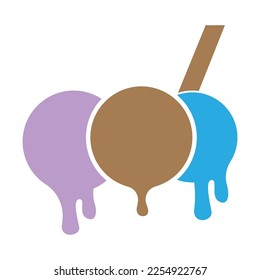 Ice cream icon logo design illustration
