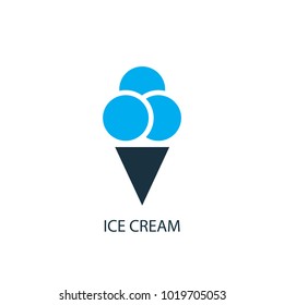 Ice cream icon. Logo element illustration. Ice cream symbol design from 2 colored collection. Simple Ice cream concept. Can be used in web and mobile.