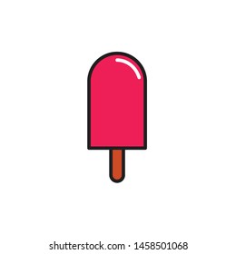 ice cream icon. logo element illustration. ice cream design. colored collection. ice cream concept.