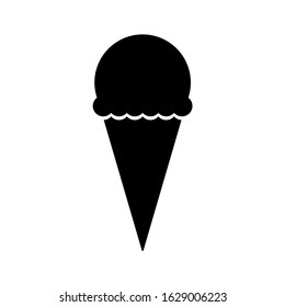 Ice cream icon, logo isolated on white background