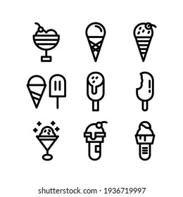 ice cream icon or logo isolated sign symbol vector illustration - Collection of high quality black style vector icons
