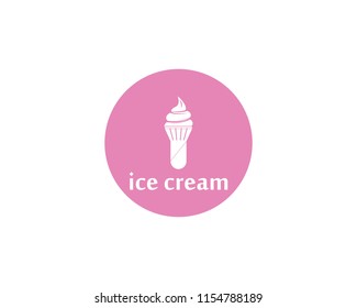Ice cream icon logo vector illustration