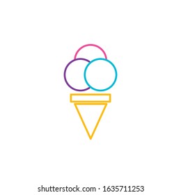 ice cream icon logo vector