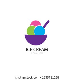 ice cream icon logo vector