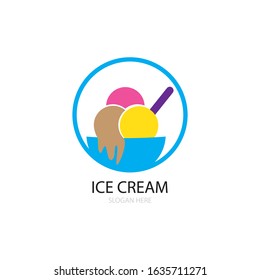 ice cream icon logo vector