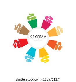 ice cream icon logo vector