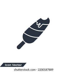 ice cream icon logo vector illustration. tasty ice creams symbol template for graphic and web design collection