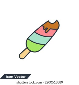 ice cream icon logo vector illustration. tasty ice creams symbol template for graphic and web design collection