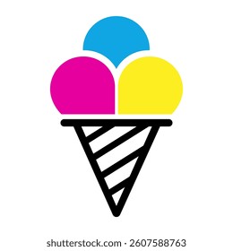 Ice cream icon logo vector.