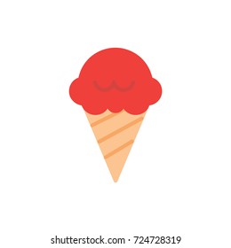 Ice cream icon logo vector flat design illustration