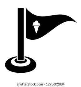 ice cream icon and map pin. logo concept. Designed for your web site design, logo, app, UI