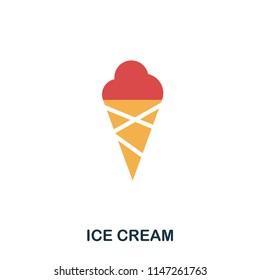 Ice Cream icon. Mobile apps, printing and more usage. Simple element sing. Monochrome Ice Cream icon illustration
