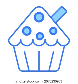ice cream icon, modern style Christmas and New Year line icon, Isolated winter holiday symbols