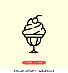 Ice cream icon modern vector style