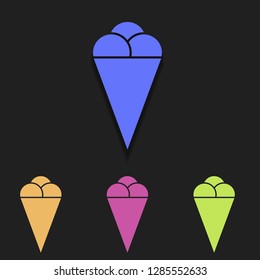 ice cream icon in multi color. Simple glyph vector of Ban set for UI and UX, website or mobile application on white background