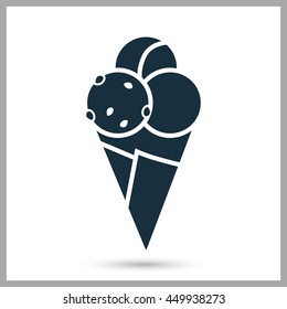 Ice cream icon on the background