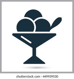 Ice cream icon on the background
