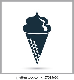 Ice cream icon on the background
