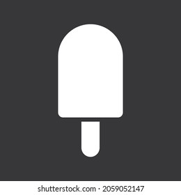 Ice cream icon on grey background