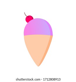 Ice cream icon on white background.