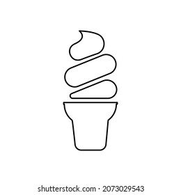 ice cream icon on a white background, vector illustration