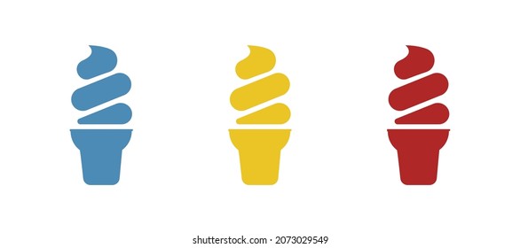 ice cream icon on a white background, vector illustration
