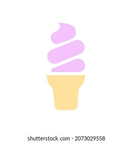 ice cream icon on a white background, vector illustration