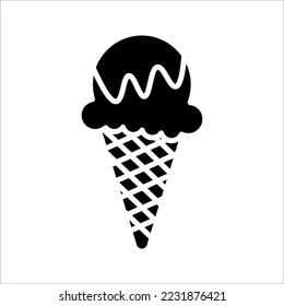 ice cream icon on white background