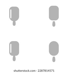 ice cream icon on a white background, vector illustration