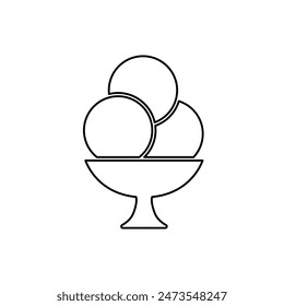 ice cream icon on white background vector illustration