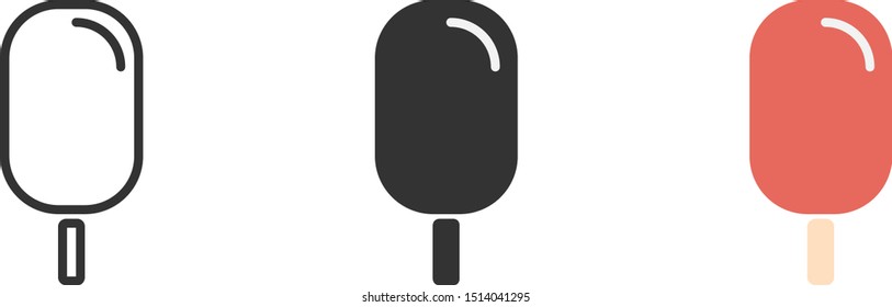 Ice Cream icon. outline, filled and Flat icon.
vector icon isolated on white background