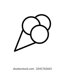 Ice Cream icon Outline set in black and white color