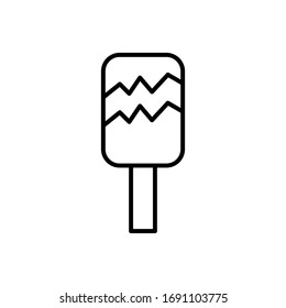 Ice Cream icon with outline style vector for your web design, logo, UI. 