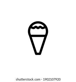 Ice cream icon with outline style. Pixel perfect icon. Vector