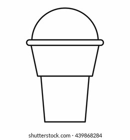 Ice Cream icon, outline style