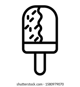 ice cream icon outline vector design