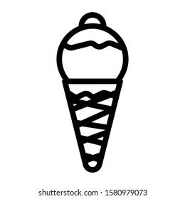 ice cream icon outline vector design