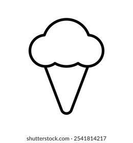 Ice Cream icon Outline vector for web ui