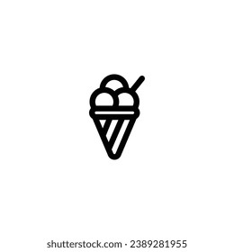 Ice cream icon. outline icon For Web and mobile apps