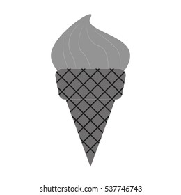 ice cream icon over white background. vector illustration