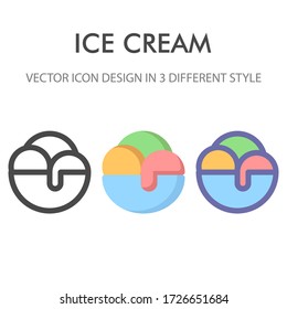 ice cream icon pack isolated on white background. for your web site design, logo, app, UI. Vector graphics illustration and editable stroke. EPS 10.