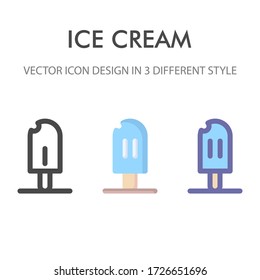 ice cream icon pack isolated on white background. for your web site design, logo, app, UI. Vector graphics illustration and editable stroke. EPS 10.