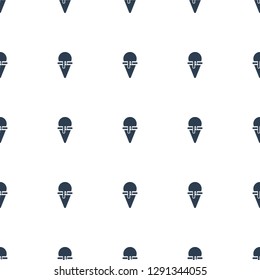 ice cream icon pattern seamless white background. Editable filled ice cream icon. ice cream icon pattern for web and mobile.