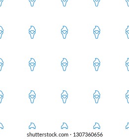 ice cream icon pattern seamless white background. Editable outline ice cream icon. ice cream icon pattern for web and mobile.