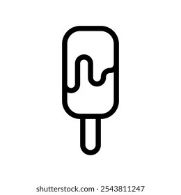 Icono de helado. Icono de paleta. Trazo editable. Ilustración vectorial
